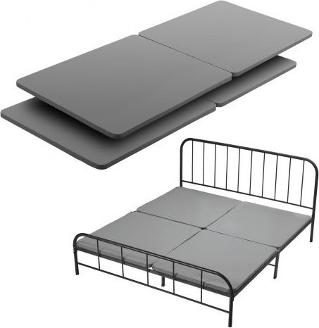 VEVOR King Size Bunkie Board Matratzenunterbau aus Holz mit 200D Oxford Cloth in Grau, 4-teiliges Set - Bild 1