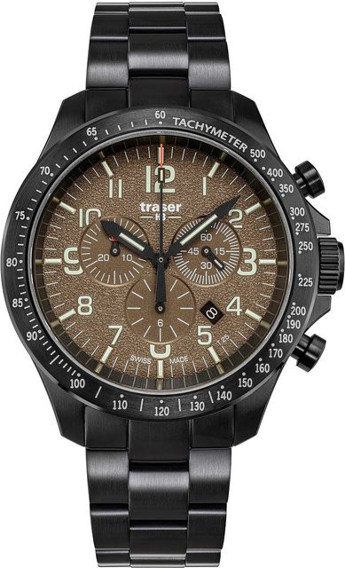 Traser Officer Chronograph, Quarz, Edelstahl, 46 mm, Herren - Bild 1
