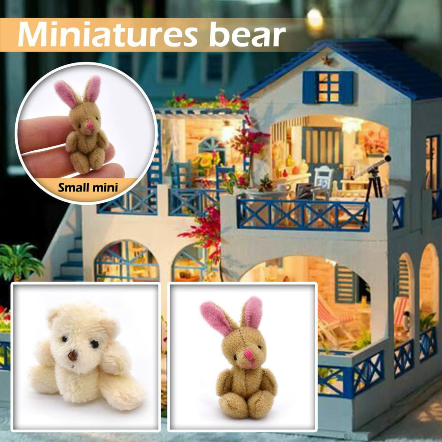 Mini-Plüsch-Kaninchen, Plüsch / Textil, Tiere, Zubehör - Bild 2