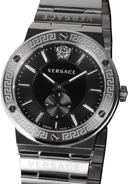 Versace Herrenuhr, Quarz, Edelstahl, Schwarz, 41 mm, 5 ATM - Bild 1