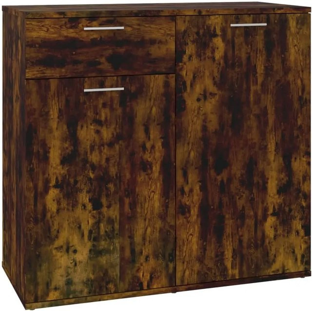 vidaXL Sideboard Räuchereiche in Braun aus Holzwerkstoff, B/T/H: 80 x 36 x 75 cm - Bild 1
