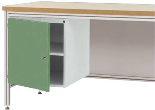 Manuflex Gehäuse-Unterbau ZB4979.6011 für ALU-Arbeitstische, Nutzhöhe: 50 cm, für Tischtiefe: 60 cm, Farbe: grün - Bild 1