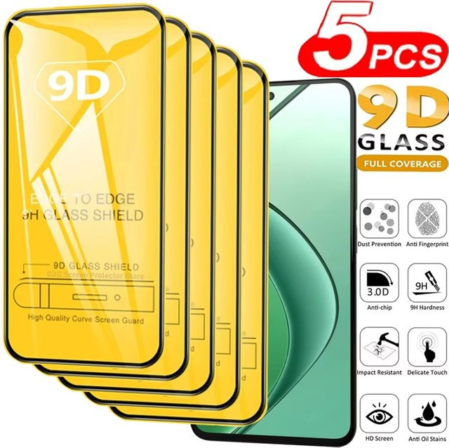 5er Pack Gehärtetes Glas Displayschutz Transparent für Samsung Galaxy A55 5G A56 A54 A53 A52 A35 A33 A32 A36 A25 A15 A16 A26 A72 A34 A13 A12 A05 A06 - Bild 1