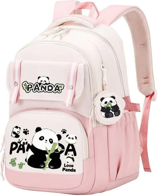3-teiliges Schulrucksack-Set in Pink aus Oxford-Stoff mit großem Fassungsvermögen, Schultergurt und Federmäppchen - Bild 1