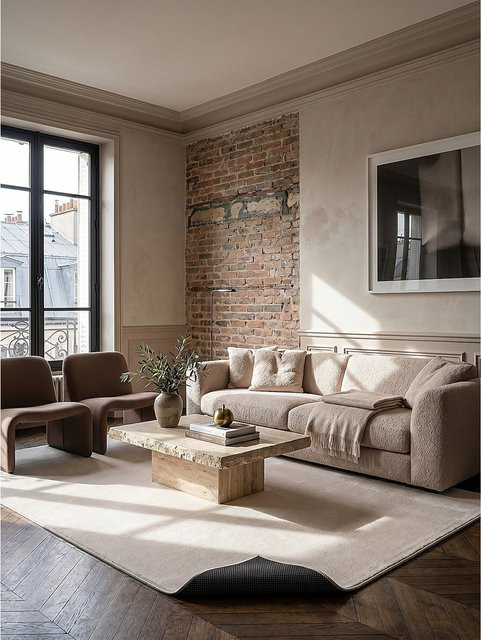 Antirutsch Teppich DOUBS von Kadima Design in Beige, B x T: 140 x 200 cm - Bild 1