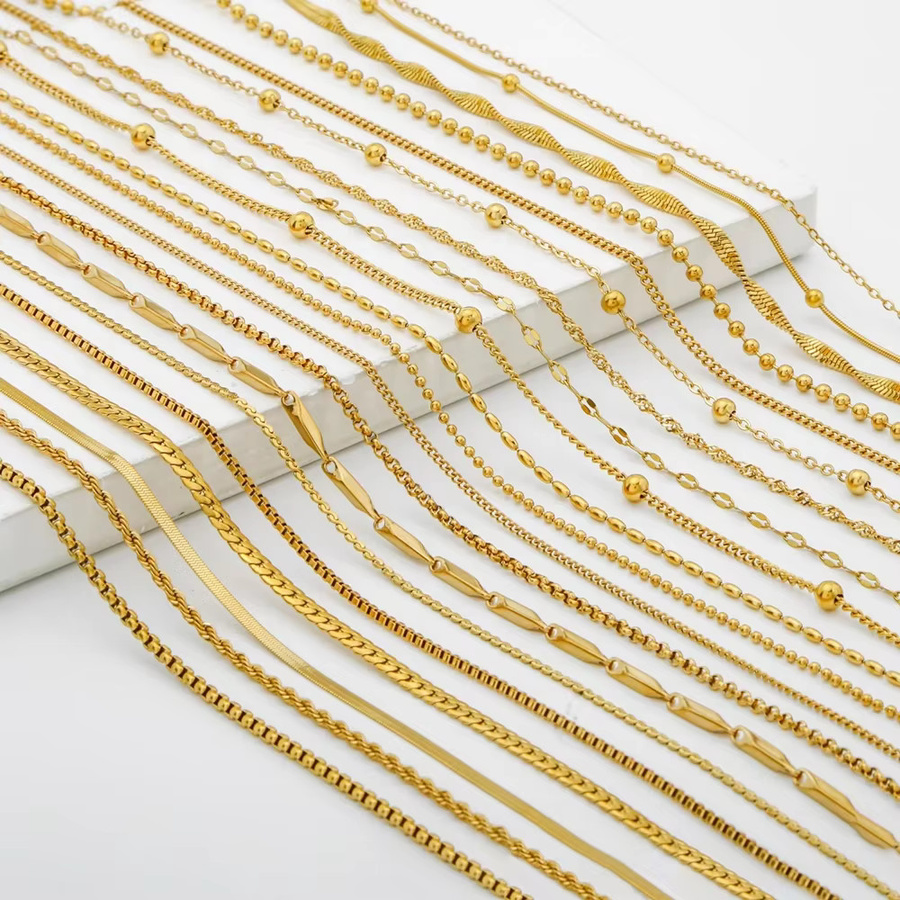 HIYEE Halskette Edelstahl, Gold, Damen - Bild 2