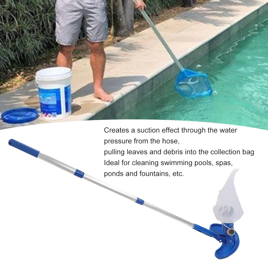 6-teiliges Pool Bodensauger Reinigungsset in Blau für die manuelle Schwimmbadreinigung - Bild 3