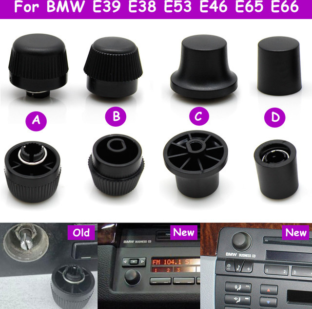 TNAI Audio Lautstärkeregler Drehknopf für BMW 3er 5er 7er X5 E39 E38 E53 E46 E65 E66 in Schwarz - Bild 1