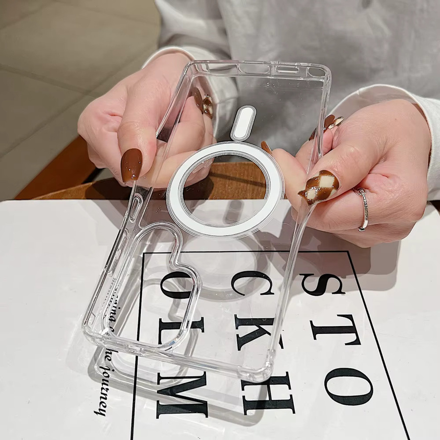 MagSafe Acryl Schutzhülle für Samsung S25 Ultra S26 S25 Edge Plus S25FE A17 A36 A56 Transparent mit magnetischer TPU-Hülle - Bild 2