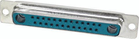 HARTING Steckverbinder 09 69 401 5272 09694015272 mit 27 Polen und Lötkelch in Blau - Bild 1