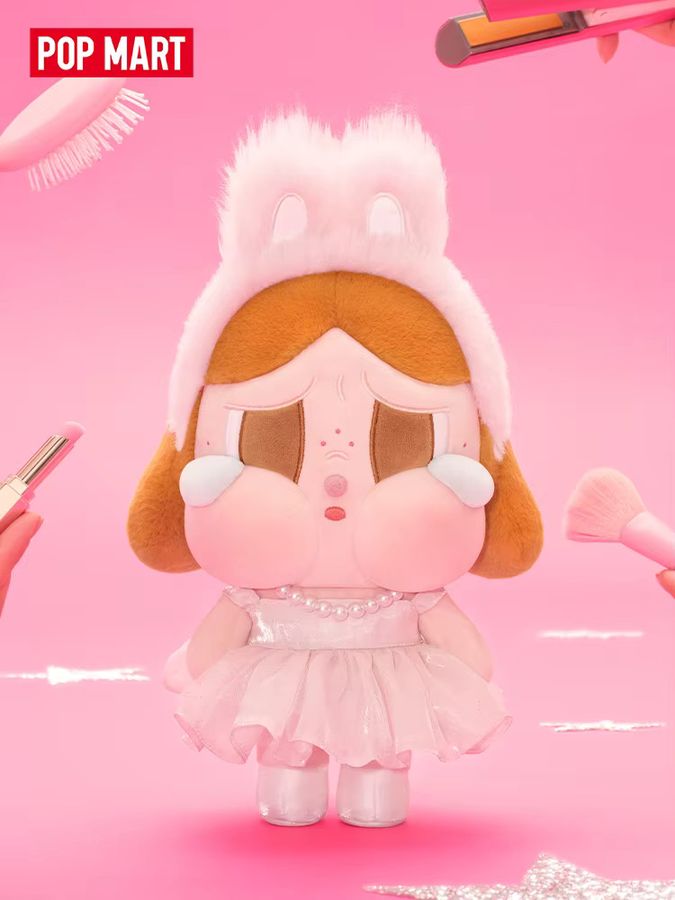 POP MART CRYBABY SHINY SHINY SERIE Plüschpuppe als Taschenanhänger in Rosa und Schwarz - Bild 5