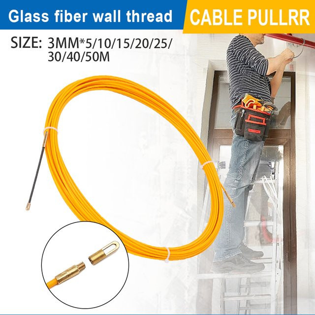 Gelbes Glasfaser-Kabelziehband 3mm für Elektroinstallationen - Bild 1