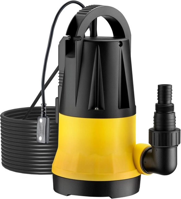 Wiltec Tauchpumpe mit Sensor 550W Tiefbrunnenpumpe 11500l/h in Gelb-Schwarz - Bild 1