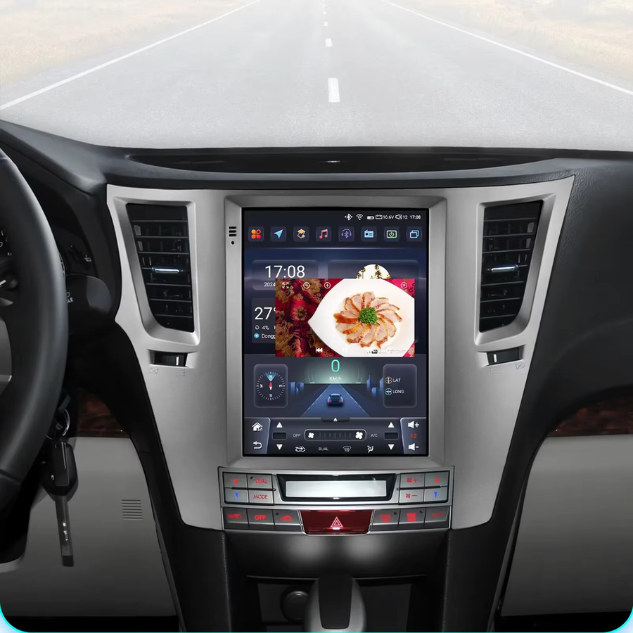 Hizpo Tesla-Style Autoradio für Subaru Outback Impreza Legacy 2009-2014 mit 9,7 Zoll QLED-Display, CarPlay, Android Auto und WIFI in Schwarz - Bild 4