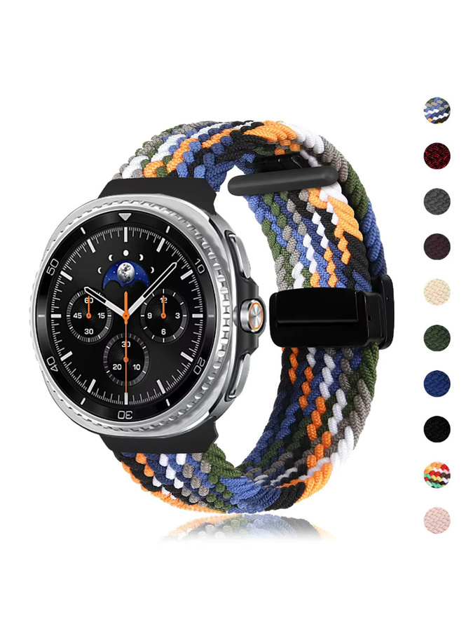 Uhrenarmband Nylon, Magnetband, Samsung Galaxy Watch 8, Unisex, Bunt - Bild 4