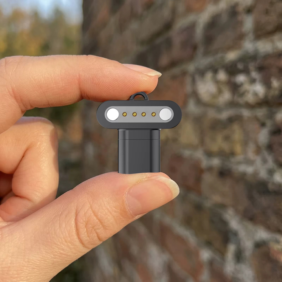 PLUAD USB-C-Kabeladapter für NOTE AI und NOTE PRO AI Diktiergeräte, Schnellladekabel-Konverter in Schwarz mit Trageband-Öffnung - Bild 4