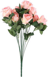 OutsideWorld Künstliche Rosen mit langem Stiel aus Seide in Rosa für Dekoration und Hochzeit - Bild 1