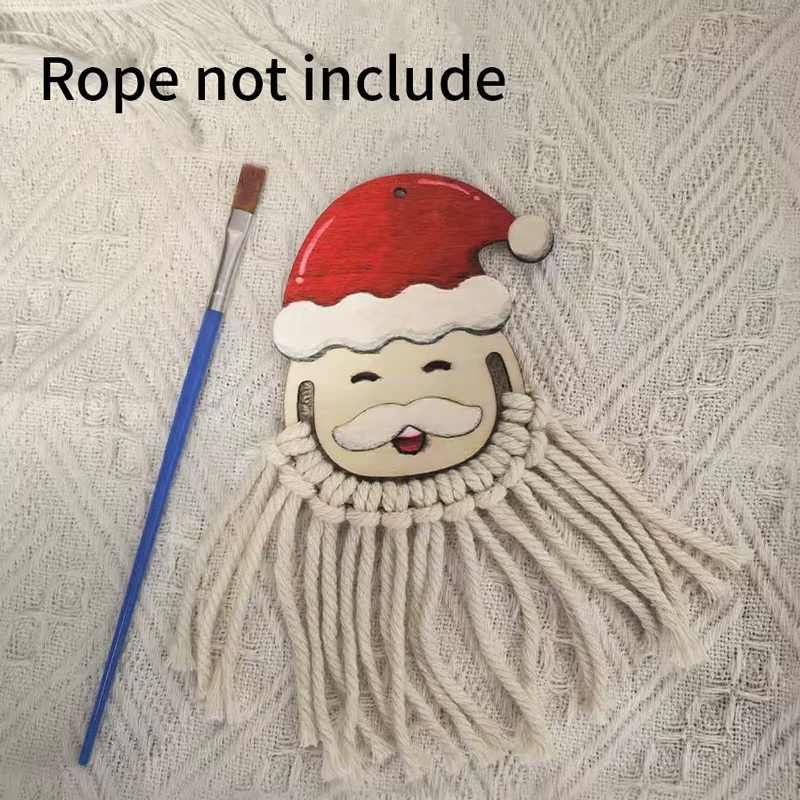 YOMDID 8 Stück Weihnachtsmann-Holzornamente zum Basteln und Bemalen für Weihnachtsdekoration und DIY-Projekte - Bild 3