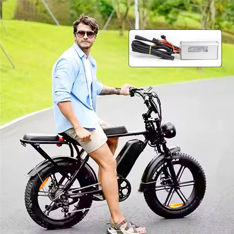 OUXI C80 Pro E-Bike Controller Ersatz 48V 6A EU-Version mit rotem Stecker für 250W 20 Zoll Fat E-Bike in Silber und Rot - Bild 3