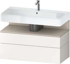 Duravit Waschtischunterschrank Qatego in Weiß, B/T/H: 99 x 47 x 59 cm - Bild 1