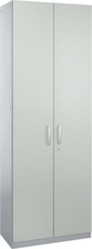 Schäfer Shop Genius TETRIS SOLID Flügeltürenschrank aus Stahl mit 5 Fächern, abschließbar, Breite: 80 cm, lichtgrau/weißaluminium - Bild 2