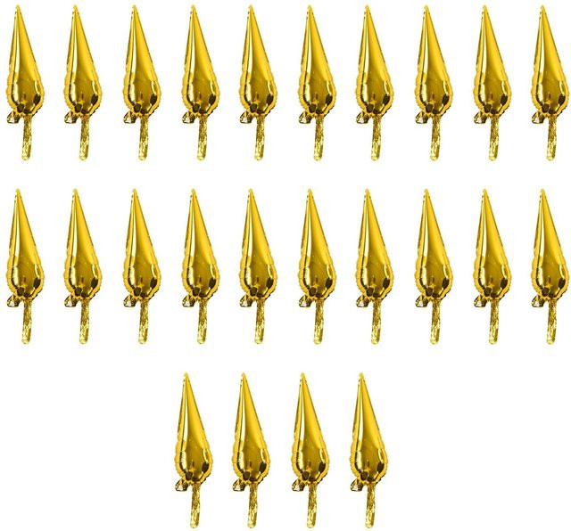 TOMTOP JMS 24er Set Explosionssternballons aus Aluminium in Gold und Gelb für deine Party und Hochzeitsfeier - Bild 1