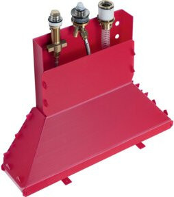 Hansgrohe Grundkörper DN 15 für 3-Loch-Wannenrandarmatur in Rot, Anschluss 1/2" - Bild 1