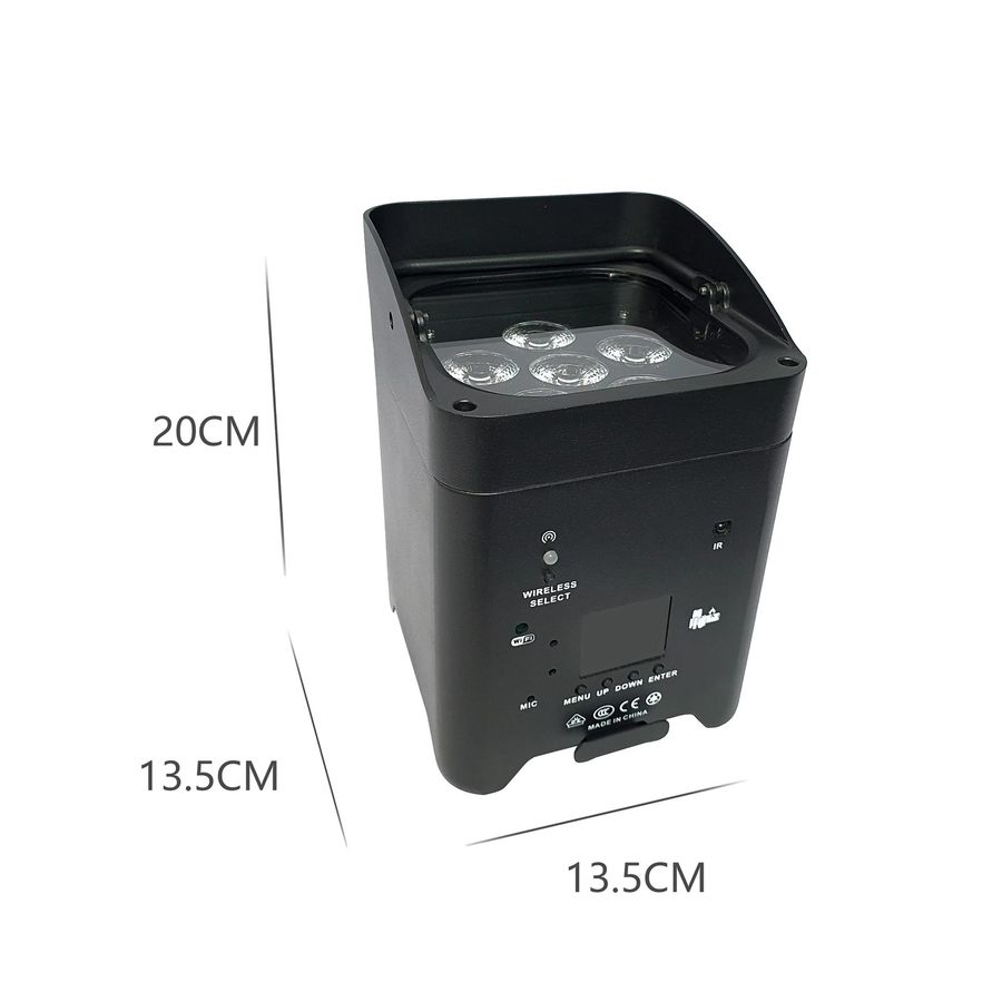 GOTSTAGE LED Par Licht 6 in 1 mit RGBAW + UV und drahtloser Fernbedienung, 6x18W, batteriebetrieben für Bühne, Disco und KTV - Bild 2