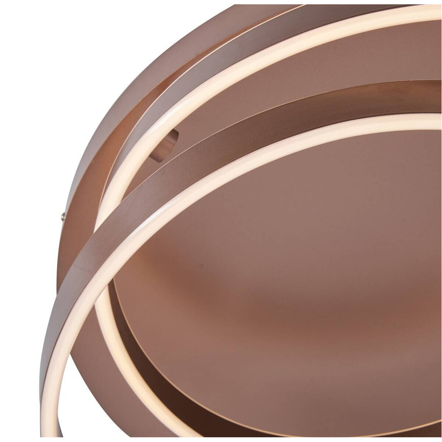 Pocoline LED-Deckenleuchte Taro in Braun, rund, H: 18 cm, D: 60 cm - Bild 2