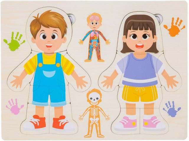 Linyi toy Montessori Puzzle hölzern bunt 3-6 Jahre - Bild 1