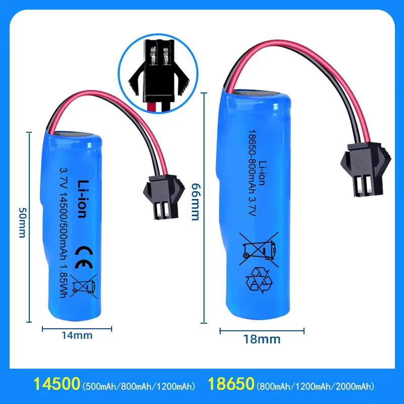 Koonenda Li-Ionen-Akku 3,7 V mit SM-2P-Stecker in Blau für RC-Modelle - Bild 2