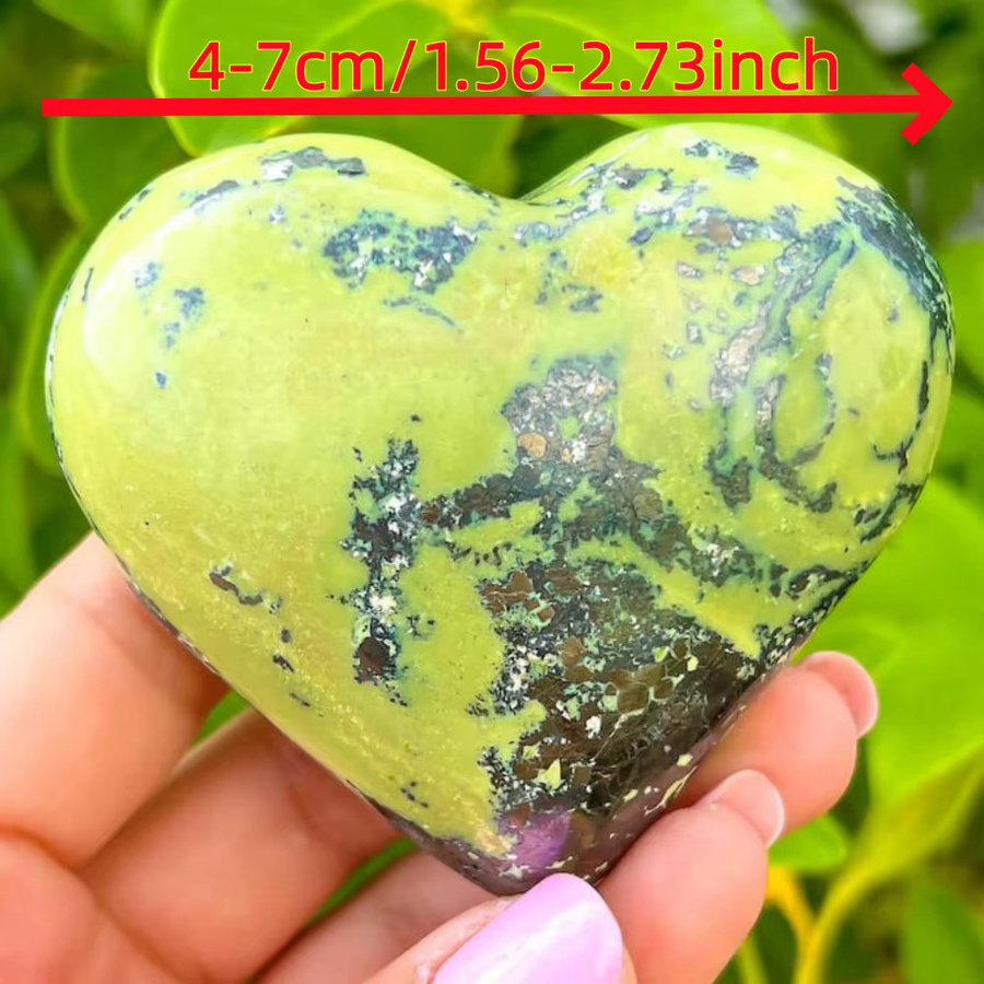 CrystalHola Grünes Opal-Herz-Ornament aus Naturkristall als Dekoration für deinen Tisch - Bild 2