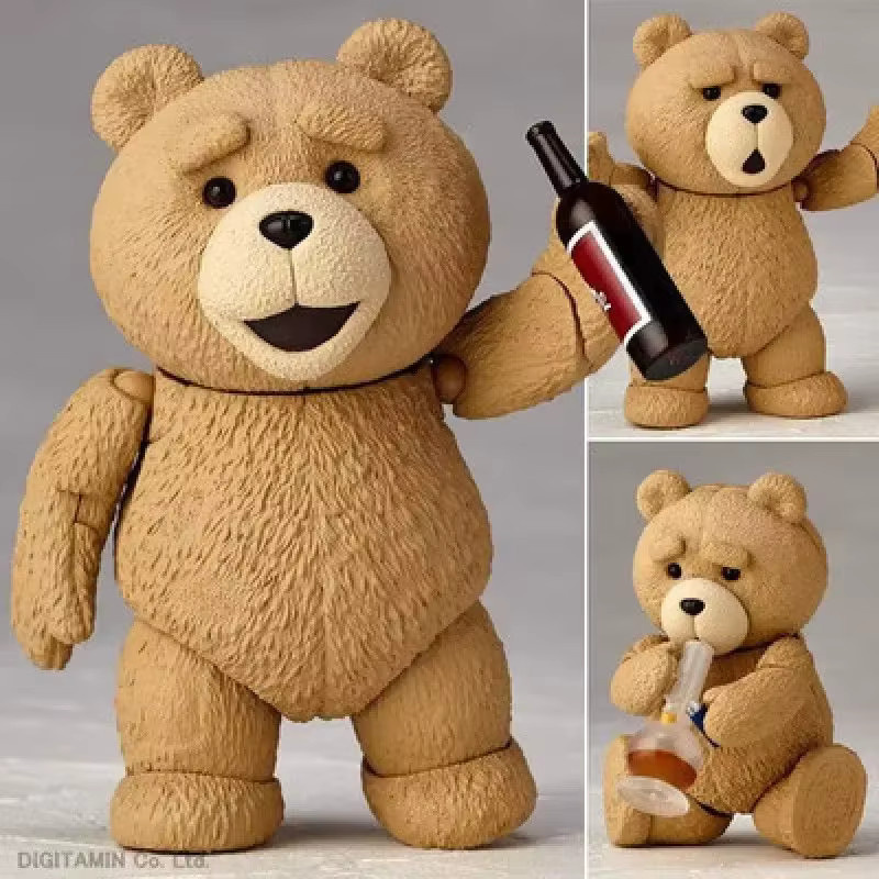 Yamaguchi Film Ted 2 Teddybär Gelenk-Actionfigur braun als bewegliches Sammlerstück Modellbausatz - Bild 2