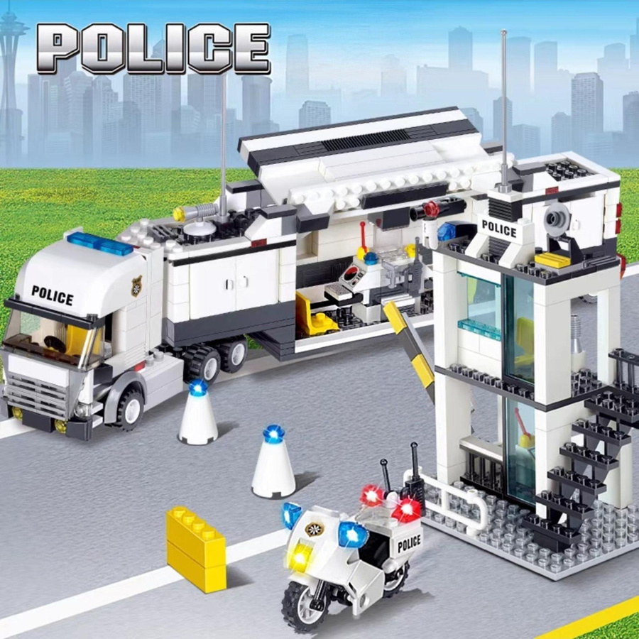 Linyi toy Stadtgebiet Polizei Weltraum Gefängnis Bausatz Sammelset - Bild 4
