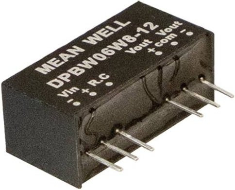MEAN WELL DPBW06W8-12 DC/DC-Wandler 0.250A 6W Schwarz - Bild 1