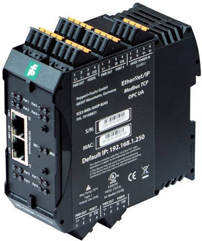 Pepperl+Fuchs ICE3-8IOL-K45P-RJ45 I/O Modul 24 V/DC Ethernet/LAN Schwarz 70108832 - Bild 1