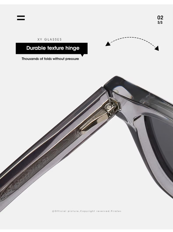 Polarisierte Sonnenbrille, Quadrat, Vollrand, Edelstahl, Unisex - Bild 2