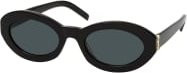 Saint Laurent SL M136 Sonnenbrille, Vollrand, Oval, Kunststoff, Damen, black, grey - Bild 1