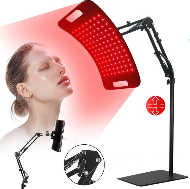 Seeiswork Rotlichtlampe Infrarot-Lichtpanel mit Stativ in Schwarz für 660nm Rotlicht und 850nm Nahinfrarotlicht - Bild 1