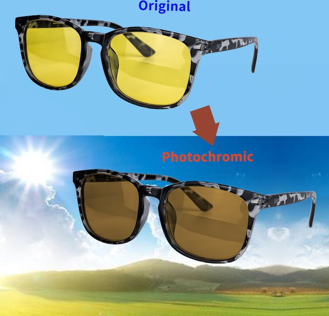 SHINU Sonnenbrille, Vollrand, Square, Kunststoff, braun, gelbe Linse, polarisiert - Bild 1