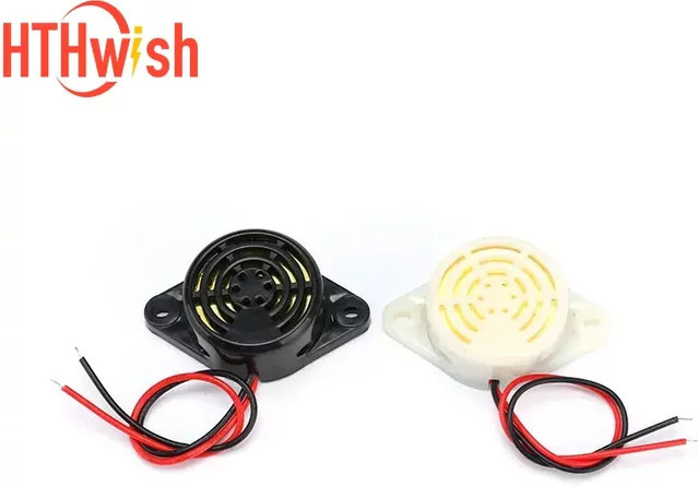 Aktiver Piezo-Summer SFM-27 SFM-20 für Motherboard, magnetisch, kontinuierlich oder intermittierend, Schwarz, 3–24 V - Bild 1