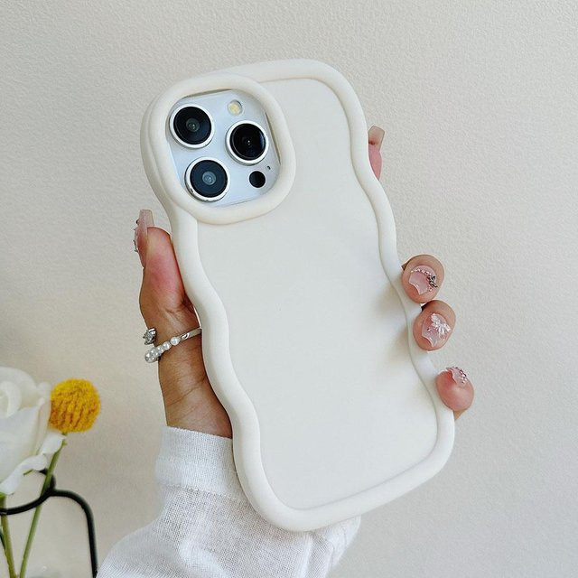 Motorola Handyhülle mit Wellen-Design aus Flüssigsilikon in Weiß für Moto G04 G14 G24 G34 G54 G84 5G G82 G52 G22 G32 G53 G23 G13 G04S - Bild 1