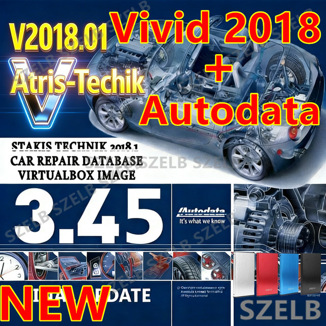 Autodata 3.45 und Vivid Workshop DATA 2018.01 Software für die Reparatur europäischer Fahrzeuge mit Atris-Technik - Bild 1