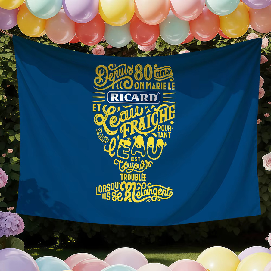 Warner Bros. Wandkunst Banner in Blau, Rechteckiges Textil-Dekor für Innen- und Außenbereich, B/H: 40 x 60 cm - Bild 3