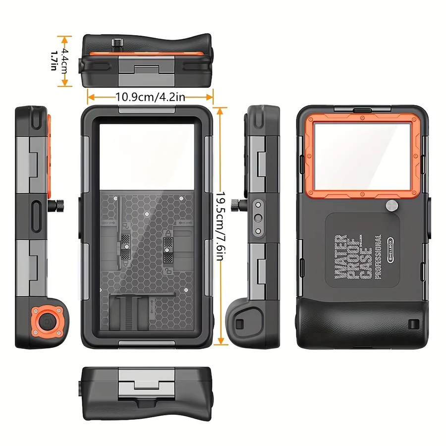 Wasserdichte Smartphone Hülle VIKEFON Holster mit Lanyard für iPhone und Samsung bis 6,8 Zoll in Schwarz für Tauchen und Schwimmen bis 15m Tiefe - Bild 6