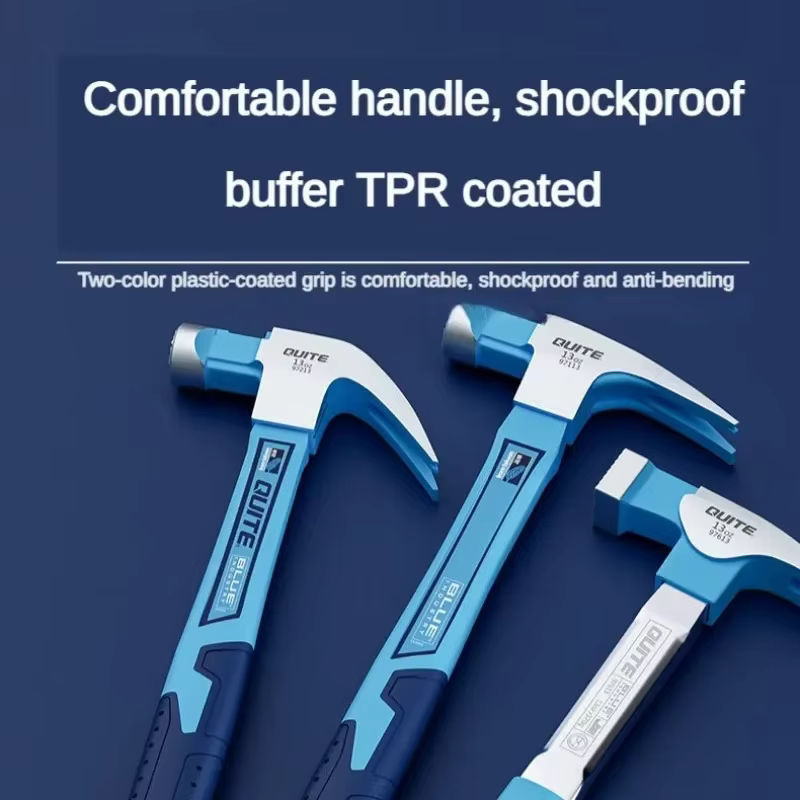 Professioneller Klauenhammer aus High-Carbon-Stahl mit Holzgriff in Blau - Bild 3