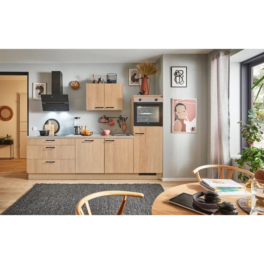 pino Küchenzeile Eiche Aviva mit 1 Geräteschrank, Breite: 250 cm - Bild 2