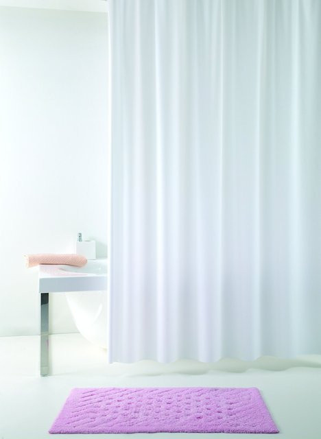 Duschvorhang ALLURA Weiß mit Grafikdesign, wasserdicht und waschbar, Höhe: 180 cm, Breite: 200 cm - Bild 1