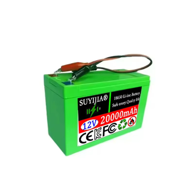SUYIJIA Wiederaufladbarer Lithium-Akku 12V 12Ah 20Ah mit 18650 Zellen und 3A Ladegerät in Grün für Elektrofahrzeuge und Sprühbatterien - Bild 2