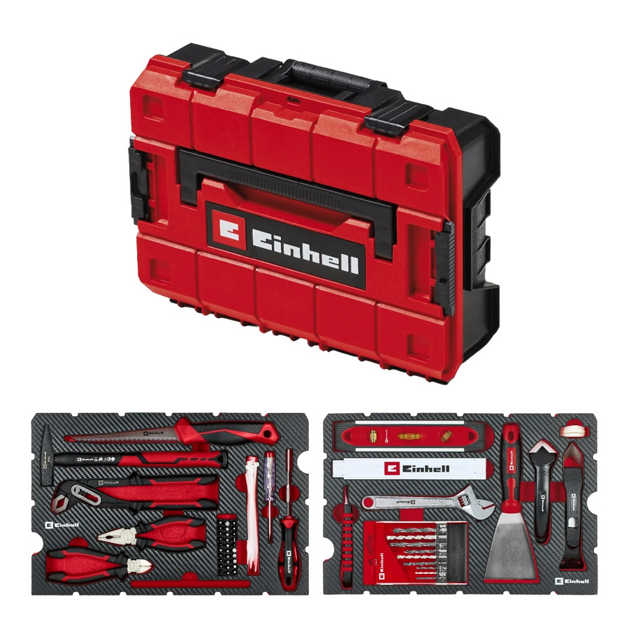 Einhell Werkzeugkoffer Renovierung E-Case, 78-teilig, Rot - Bild 2